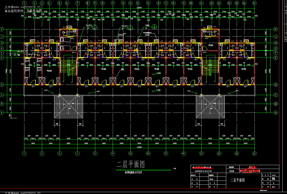 3035平6层框架结构第三中学建设8#栋公寓楼-宿舍楼