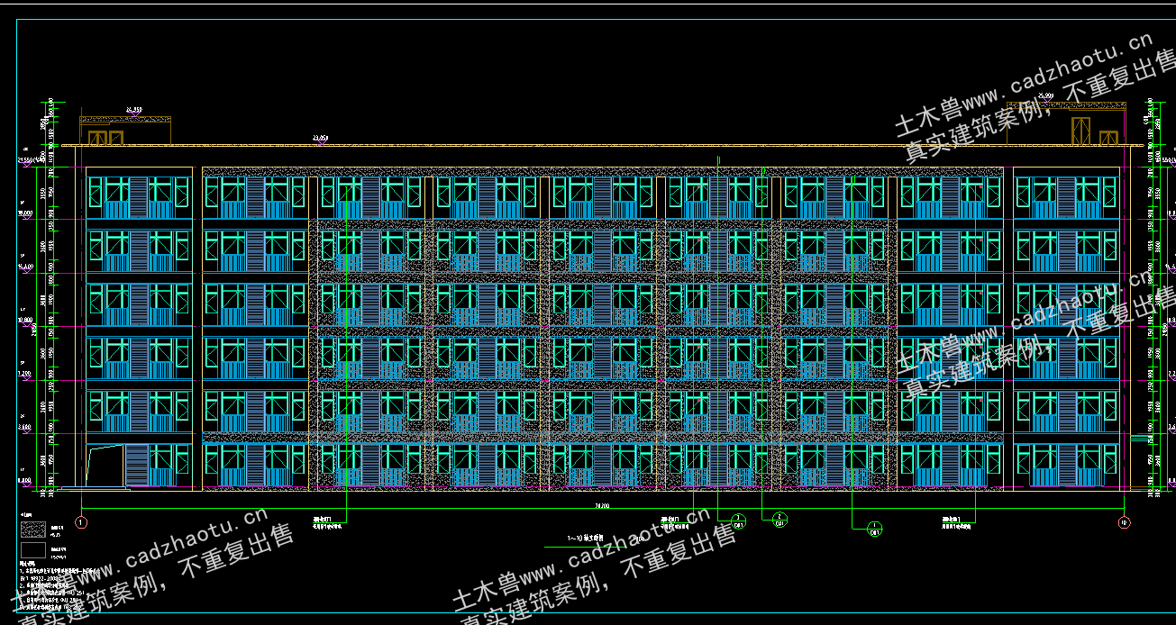 8088平6层框架结构基础设施建设项目-倒班宿舍+装配式|框架结构结构CAD施工图|土木工程毕设全套图纸下载
