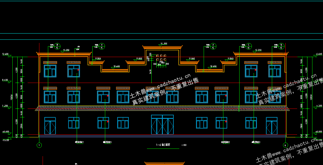 2176平4层框架结构标准化厂房生产车间|框架结构结构CAD施工图|土木工程毕设全套图纸下载