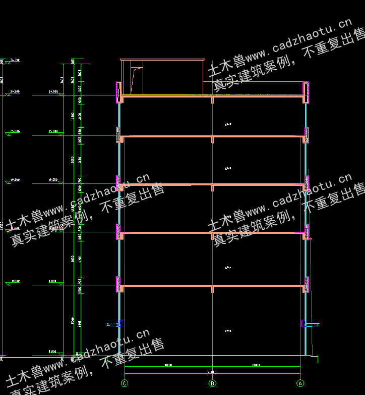 10560平5层框架结构区智能制造产业园-2#生产车间-厂房|框架结构结构CAD施工图|土木工程毕设全套图纸下载