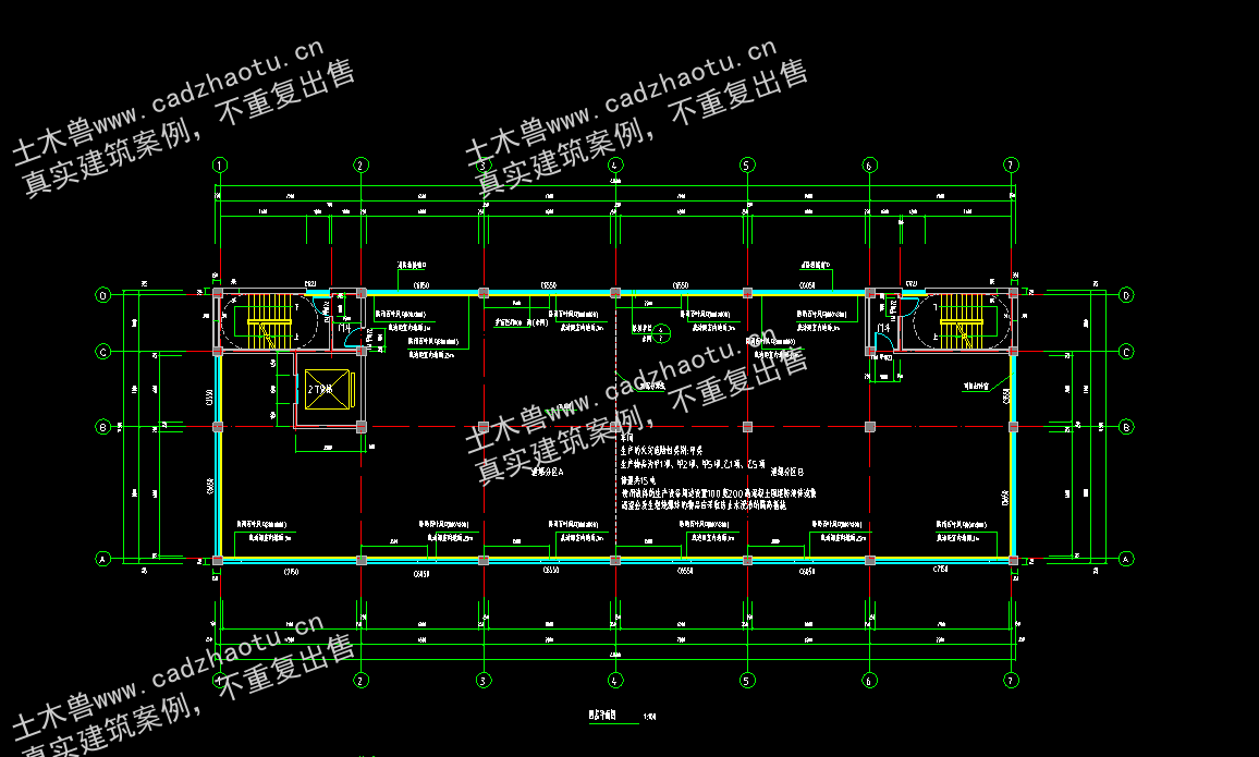 2525平4层框架结构化工园区中试基地-3#中式车间