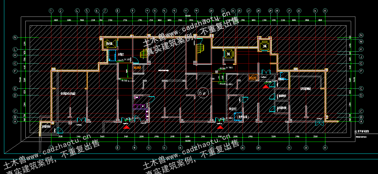 13312平25层剪力墙结构某小区-6#住宅楼｜剪力墙结构结构CAD施工图｜土木工程毕设全套图纸下载