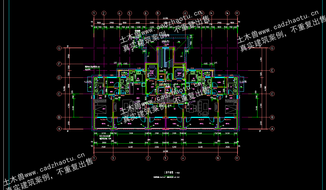 4909平17层剪力墙结构某小区-6#住宅楼｜剪力墙结构结构CAD施工图｜土木工程毕设全套图纸下载
