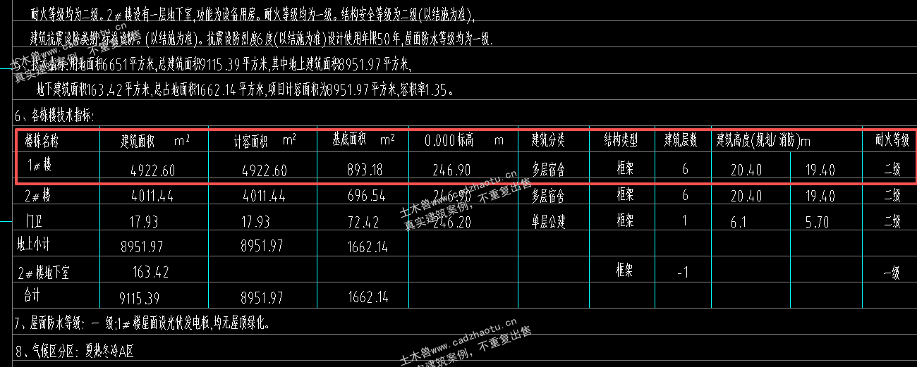 4922平6层框架结构园区职工之家-宿舍楼|框架结构结构CAD施工图|土木工程毕设全套图纸下载