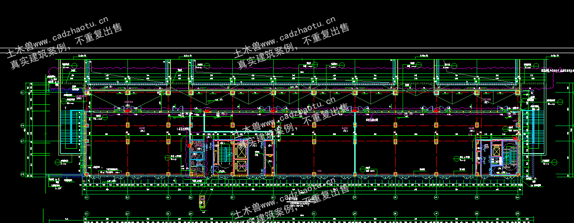 8549平6层框架结构智慧产业园-2#宿舍楼|框架结构结构CAD施工图|土木工程毕设全套图纸下载