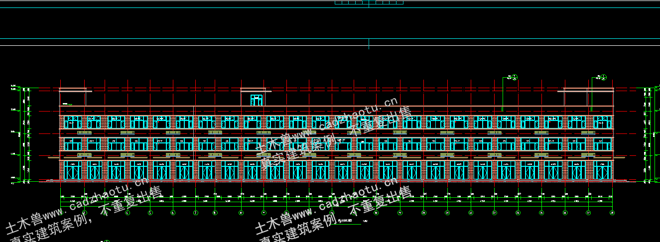12219平3层框架结构县农产品批发市场-2#商业综合楼|框架结构结构CAD施工图|土木工程毕设全套图纸下载