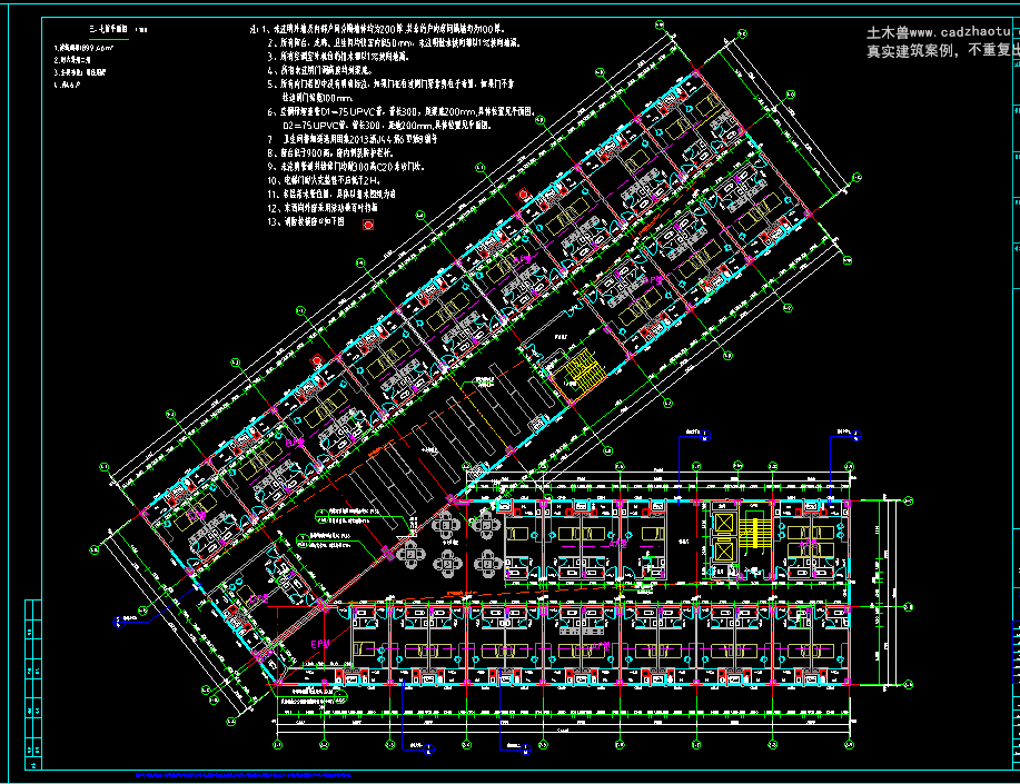 15757平7层框架结构企业员工保障性租赁住房-宿舍楼|框架结构结构CAD施工图|土木工程毕设全套图纸下载