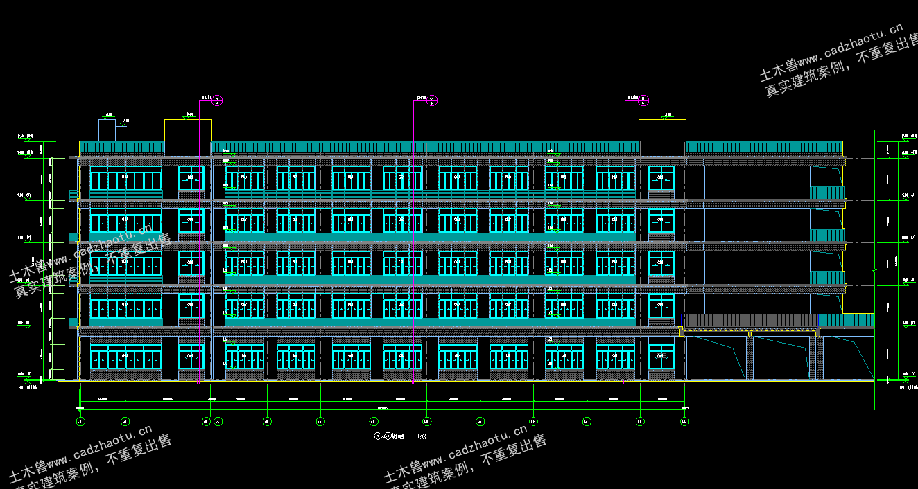 9380平5层框架结构市高级中学-2#教学楼