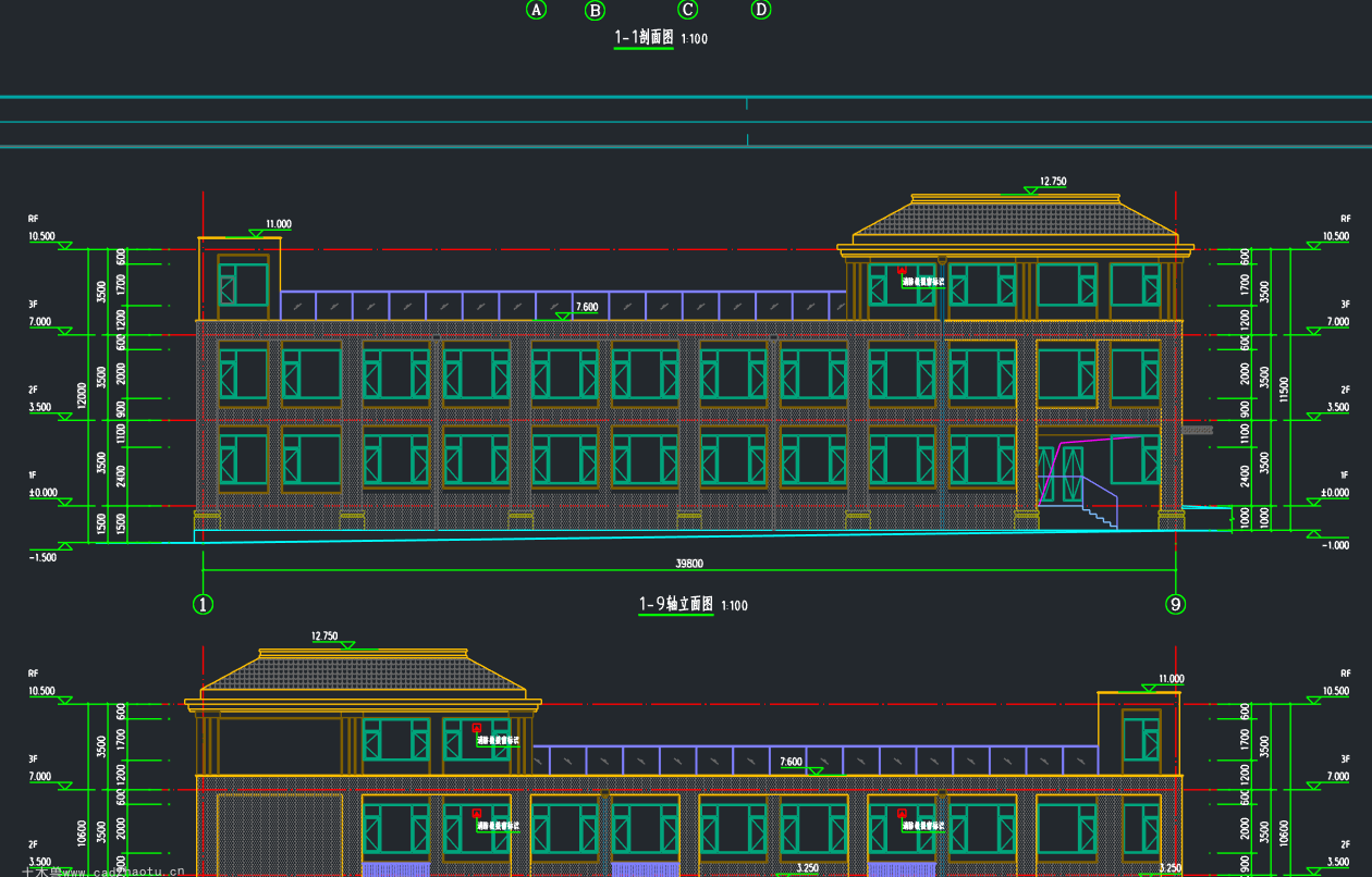 878平3层框架结构县社区棚改房西区房-7#综合楼-分析表 建筑CAD施工图纸